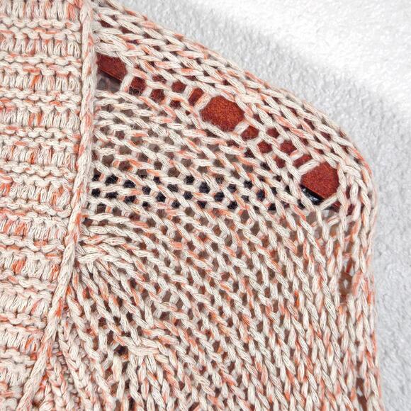 Rag & Bone Open Knit Cardigan Neutral Button Front Size S Coastal Grandma - Picture 6 of 9